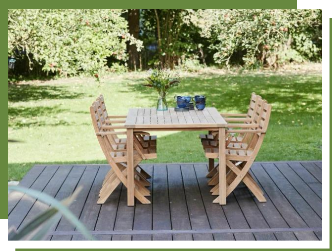 Affordable luxury teak wood outdoor furniture in Bangalore for premium outdoor spaces