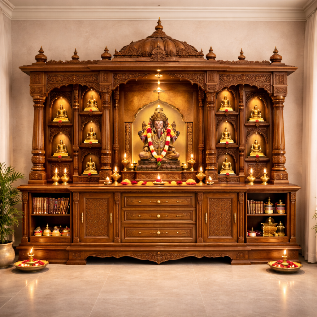 Large Pooja Room with Storage