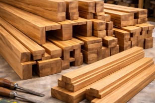 Professional timber cutting in progress