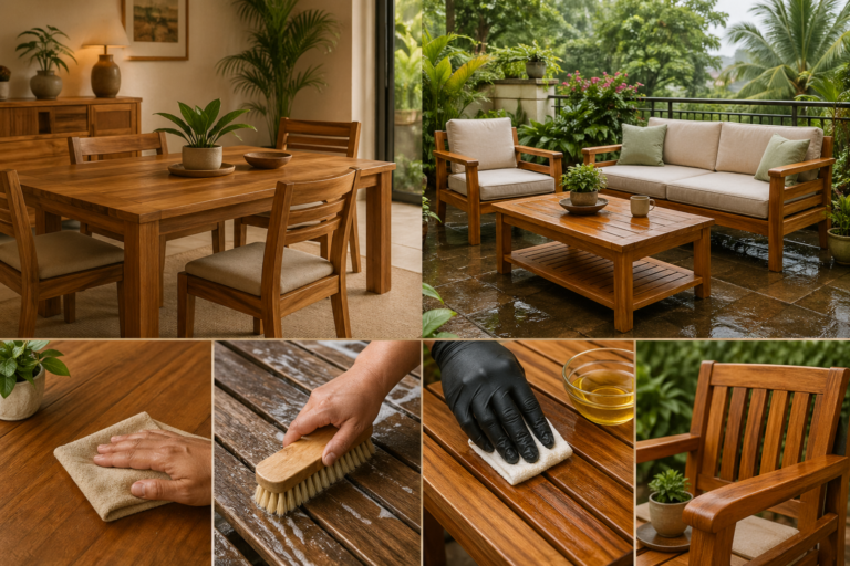How to Maintain Teak Wood Furniture in India: Complete Care Guide for Indoor & Outdoor Pieces