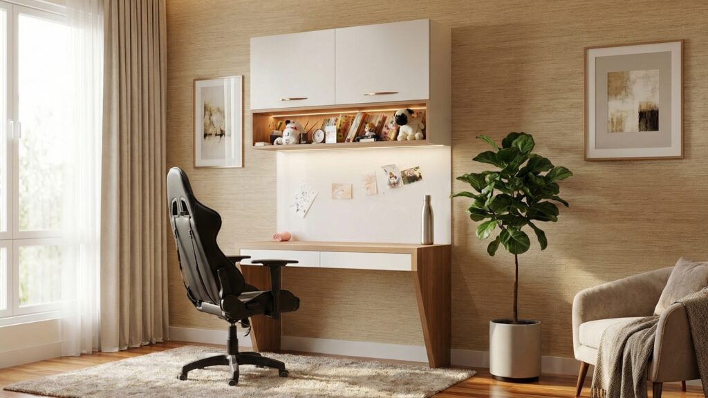 Study Table & Bookshelf Combo