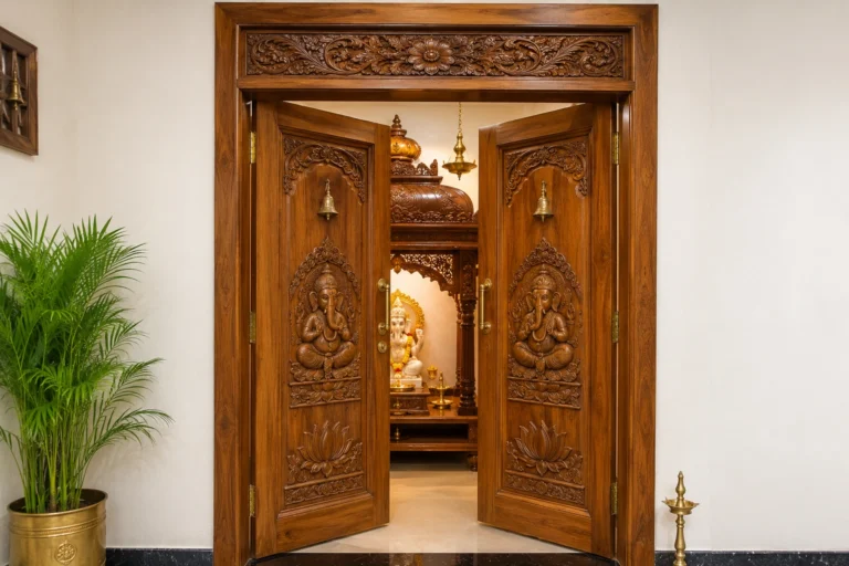 What Makes Teak Wood the Best Choice for Pooja Doors?