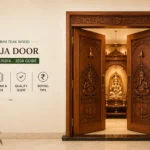 Teak Wood Pooja Door Price in India