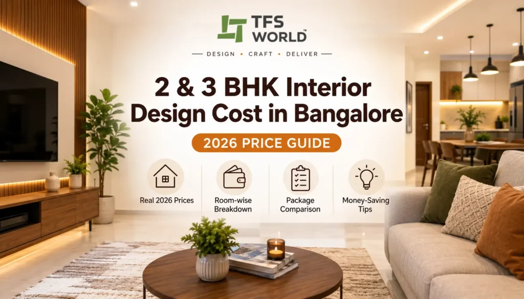 3 BHK & 2 BHK Interior Design Cost in Bangalore: Complete Price Guide for 2026