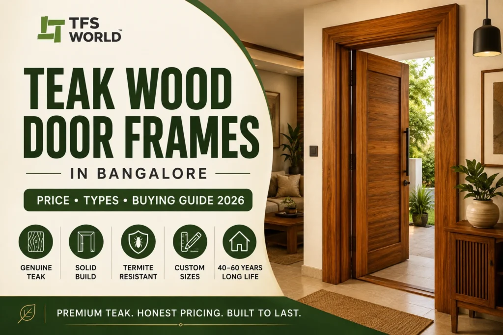Buy Teak Wood Door Frames in Bangalore: Price & Types (2026)