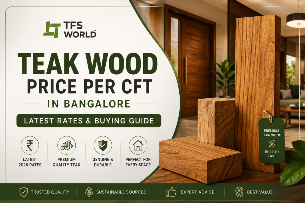 Teak Wood Price Per CFT in Bangalore (2026): Latest Rates & Buying Guide | TFS World