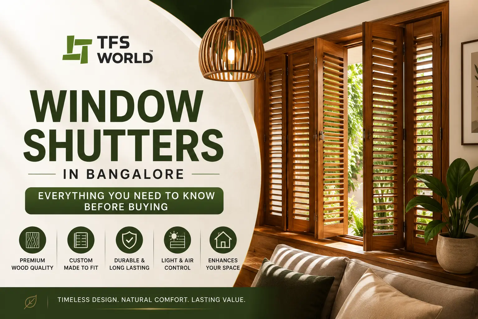 Window Shutters Bangalore: Prices, Types & Buying Guide (2026) | TFS World